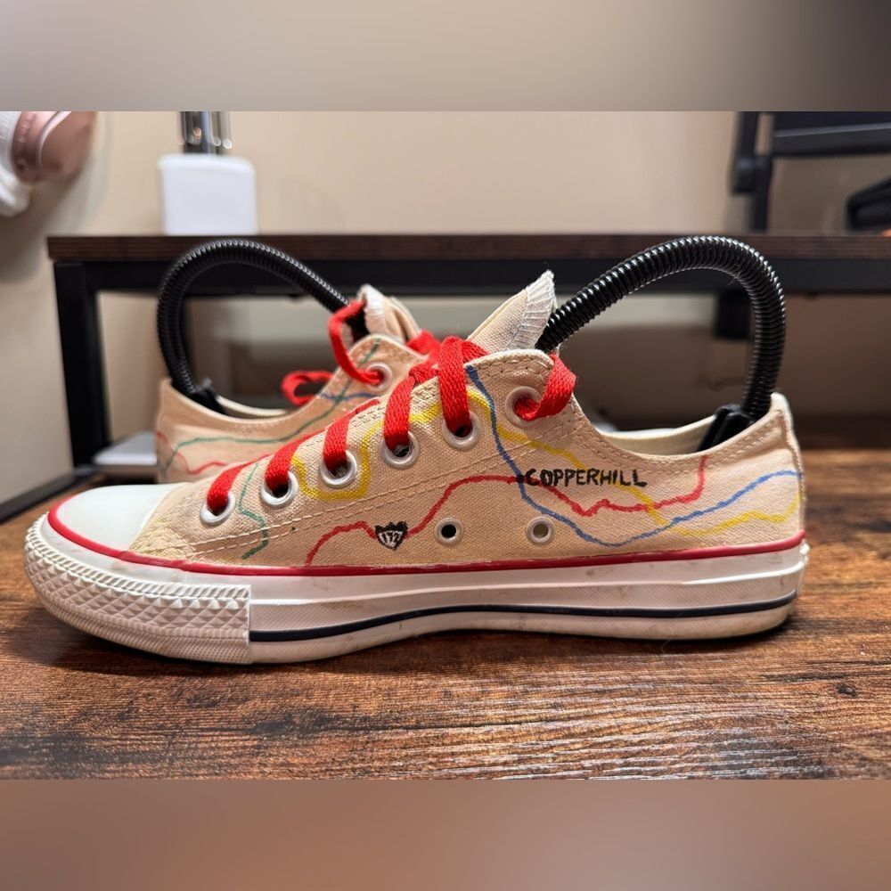Converse tan map low sneakers size 7 - Picture 5 of 13
